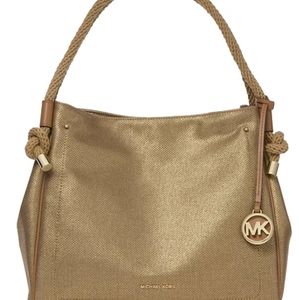 Michael Kors Isla pale gold large handbag